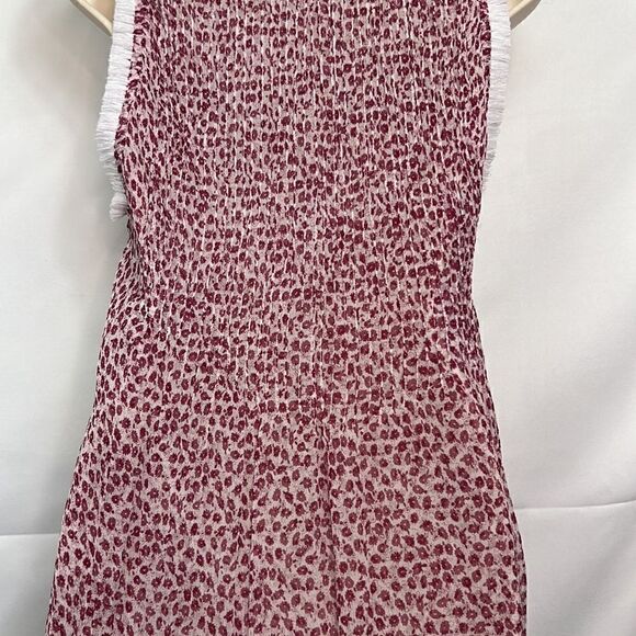 Poupette St Barth silk print layered top mini dress in Pink size small EUC - Picture 10 of 16
